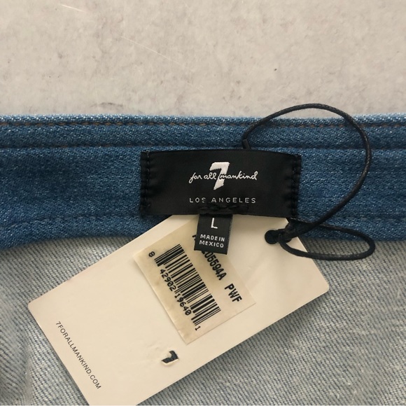 7 For All Mankind Patchwork A Line Dress In Patchwork Found, L NWT - Picture 6 of 10